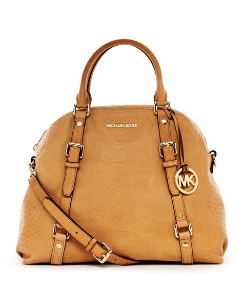 michael kors large bedford satchel tan|Michael Kors.